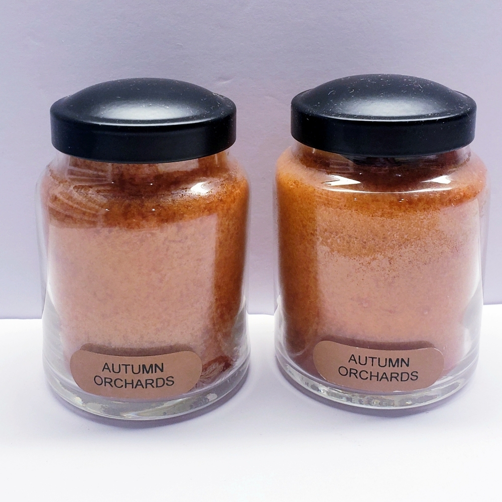 AUTUMN ORCHARDS -A Cheerful Giver Baby Jar Single Wick Candle, 6 oz (2 pack)